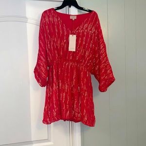 Ciebon pink dress with gold sequins.